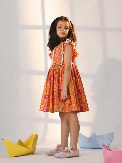 Girl's' Mustard Dress